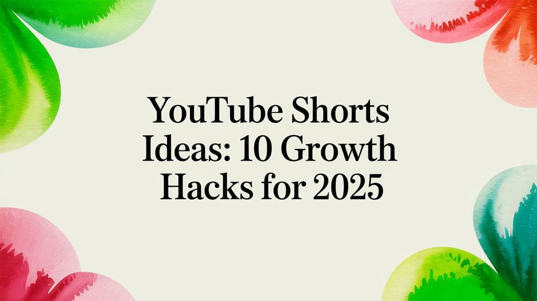 youtube shorts ideas: 10 growth hacks for 2026