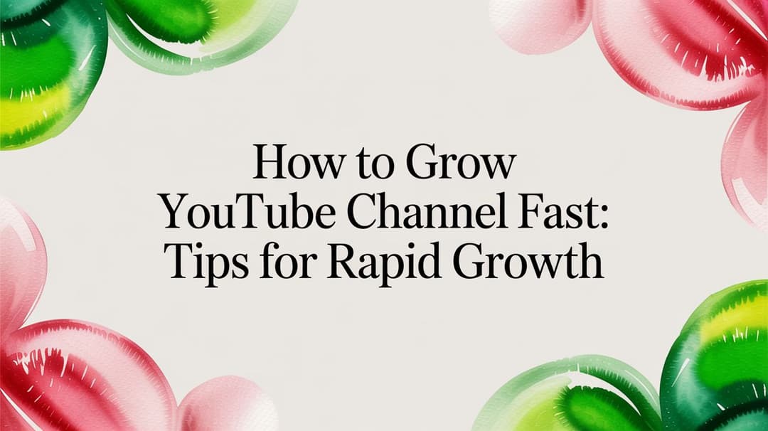 how to grow youtube channel fast: tips for rapid growth